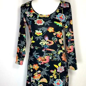 Brightly Colored Print Dress